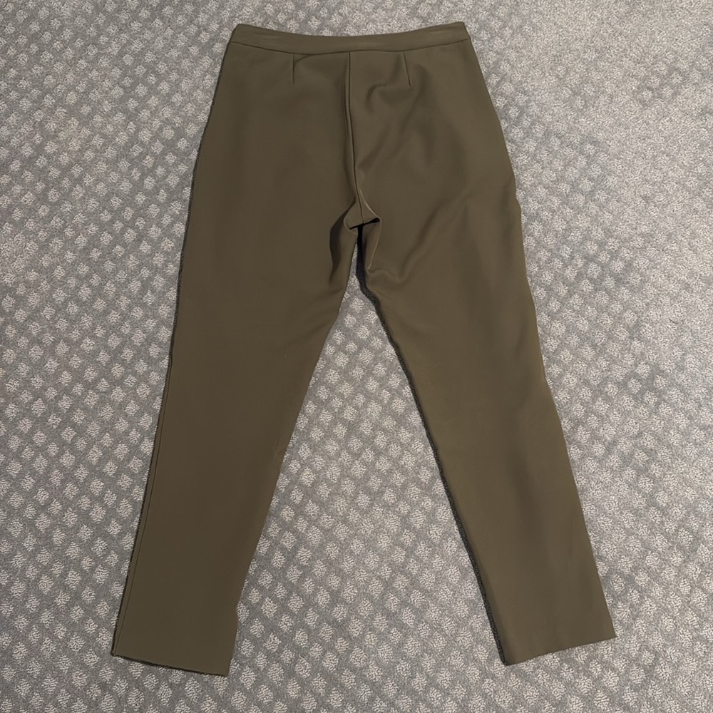 Olive Ruffle Trim Pants - Picture 4 of 4